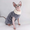 Kitipcoo Sphynx - Ropa de invierno para gatos, abrigo de pelo sintético cálido, abrigo de cuello alto para gatos, pijamas para gatos y perros pequeños, suéteres para gatos sin pelo - BESTMASCOTA.COM