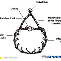Herm Sprenger - Collar de entrenamiento para perro de acero inoxidable negro con cuello giratorio ultra Plus para mascotas, collar sin tirones para perros, collar de entrenamiento antitirones fabricado en Alemania - BESTMASCOTA.COM