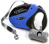 Beastron - Correa retráctil para perro, de nailon extralargo, de 16 pies, para perros medianos a grandes, hasta 110 libras, con un botón de cierre y rotura, bolsa de residuos y dispensador incluidos - BESTMASCOTA.COM