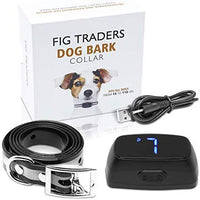 FIG TRADERS Collar de corteza para perro 2019 con pantalla LED, 7 niveles de sensibilidad e intensidad ajustables, dos modos anti ladridos recargables/resistente a la lluvia, sin ladridos para razas medianas y grandes - BESTMASCOTA.COM