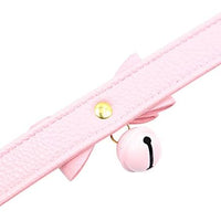 Collar de piel sintética con lazo para gato, con campana, gato, gato, ajustable, de seguridad - BESTMASCOTA.COM