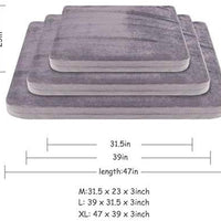 JoicyCo - Colchón ortopédico para cama de perro, lavable, antideslizante, con funda extraíble - BESTMASCOTA.COM