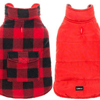 SCENEREAL - Chaleco de invierno para perro, reversible, abrigo cálido, resistente al viento, impermeable, chaleco navideño, para perros pequeños, medianos y grandes, para mascotas - BESTMASCOTA.COM