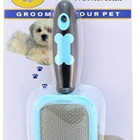 PETPAWJOY - Cepillo de masaje para perros y gatos, cepillo para desenredar, cepillo de aseo para Yorkie Poodle Maltese Puppy Guinea Pig Rabbit elimina suavemente la capa inferior suelta y se adapta a pelo largo y corto - BESTMASCOTA.COM