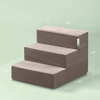 Zinus Easy Pet Stairs, Sand - BESTMASCOTA.COM