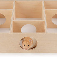 Niteangel 6-Chamber Hamster House Maze & Add-on - 6-Room Hideouts & Tunnel Exploring Toys for Hamster Gerbils Mice Lemmings Rats - BESTMASCOTA.COM