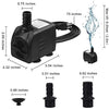 Aquastore 400GPH 25W Submersible Water Pump Ultra Quiet Fountain Water Pump with US Plug,Used as Aquarium Pump,Fountain Pump, Statuary Pump, Pond Pump,Fish Tank Pump, Hydroponic Pump,Waterfall Pump - BESTMASCOTA.COM