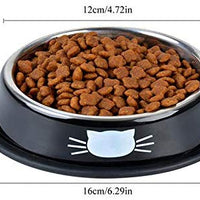 Cuenco de acero inoxidable para gatos, de acero inoxidable, para gatos, gatos, conejos, gatos, platos pintados, fácil de limpiar, duradero, para alimentos y agua - BESTMASCOTA.COM