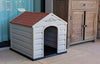 Internet's Best Outdoor Dog House | Cómodo refugio fresco | Diseño de plástico duradero | Caseta | Uso en interiores o exteriores - BESTMASCOTA.COM