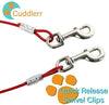 Petey's Pet Products - Cable de amarre para perros, 16 pulgadas, chapado en cromo, antióxido, ideal para acampar o el jardín, apto para arnés, correa y accesorios de cadena - BESTMASCOTA.COM