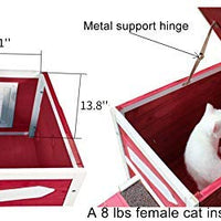 RockEVER - Refugio para gatos al aire libre con puerta de escape, a prueba de lluvia - BESTMASCOTA.COM