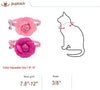 PUPTECK - Collar de gato con accesorios de flores extraíbles y campana – ajustable, desprendimiento - BESTMASCOTA.COM