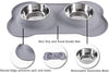 Hubulk - Cuencos para perros, 2 cuencos de acero inoxidable con alfombrilla de silicona antideslizante antiderrames + cuencos de agua y alimentos para alimentar perros pequeños, medianos, grandes, gatos, cachorros - BESTMASCOTA.COM