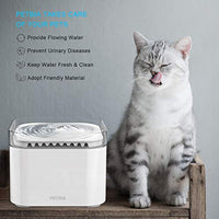 PETBIA - Fuente de agua para gatos, 84 oz/2,5 l, dispensador automático de agua para mascotas, con 2 filtros de carbón activo para gatos y perros - BESTMASCOTA.COM