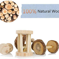 JEMPET - Juguetes para masticar hámsteres, gérmenes de madera natural, ratas, chinchillas, juguetes, accesorios, mancuernas, mancuernas, mancuernas, rodillo, cuidado de dientes, juguete molar para conejos de cobaya, conejos - BESTMASCOTA.COM