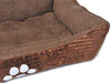 Long Rich Reversible Rectangle Pet Bed Dog Bed with Dog Paw Embroidery,Medium size, by Happycare Textiles - BESTMASCOTA.COM