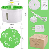 PingPIN Cat Water Fountain, 2.6L/88oz Pet Water Fountain, Flower Drinking Water Fountain for Cats with 2 Replacement Filters, Automatic Fountain for Cats, Dogs, Small Animals - BESTMASCOTA.COM