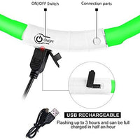 Collar LED para perro, recargable por USB, collar brillante para perro, cuello iluminado, mejora la seguridad y visibilidad de la mascota en la noche, 3 modos intermitentes, resistente al agua, collar iluminado para perros pequeños y medianos grandes - BESTMASCOTA.COM