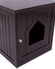 Casa para gatos decorativa y mesa auxiliar Internet's Best, casa para mascota de interior con cerramiento de caja de arena - BESTMASCOTA.COM