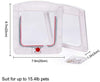 Uheng - Tapa grande para puerta de gato con 4 cierres para gatitos y perros pequeños, interior de ventana, impermeable, tamaño de la solapa de 5.5 x 5.5 in, color blanco - BESTMASCOTA.COM