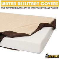 Cama para perro de espuma de memoria ortopédica de alta calidad de 7 pulgadas de grosor con almohada y funda extraíble fácil de lavar con parte inferior antideslizante. Incluye forro impermeable para perros grandes. - BESTMASCOTA.COM