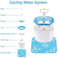 Shinea - Fuente de agua para gatos, 1,6 L, dispensador automático de agua para mascotas, saludable e higiénico, muy silencioso para gatos, perros, múltiples mascotas - BESTMASCOTA.COM