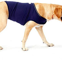 Furubaby Ansiedad Perro Abrigo una camisa Calm Down Perro Chaqueta para xs Pequeño Mediano Grande XL Perros | Color Sólido Azul Gris Verde Rosa Thunder Dog Wrap(Dark Blue) - BESTMASCOTA.COM