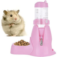 Guardians - Botella de agua para hámster, botella de agua automática para mascotas con contenedor de alimentos, base para choza, para colgar, botellas de alimentación de agua, dispensador automático para animales pequeños - BESTMASCOTA.COM