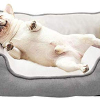 Long Rich Reversible Rectangle Pet Bed Dog Bed with Dog Paw Embroidery,Medium size, by Happycare Textiles - BESTMASCOTA.COM