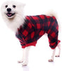 SCENEREAL - Pijama para mascotas, diseño de cuadros rojos, ropa suave - BESTMASCOTA.COM