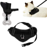 TOLEAP Arnés de gato con correa ajustable de malla suave arnés correa a prueba de escape gato chaleco arnés con correa reflectante para gatos pequeños al aire libre caminar - BESTMASCOTA.COM