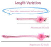 azuza Collar para gato con campana, 2 collares con purpurina para gato con accesorios de flores, rojo y rosa romántico - BESTMASCOTA.COM