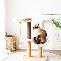 Catry, cuna de árbol para gatos con postes de sisal natural y cuerda de amarre para gatitos, S talla, Básico - BESTMASCOTA.COM