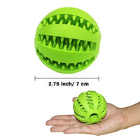 Idepet Pelota de juguete para perro, no tóxica, resistente a mordidas, pelota de juguete para mascotas, perros, cachorros, gatos, alimentador de comida para mascotas, masticar, limpieza de dientes, juego de pelotas de ejercicio, 2 unidades, azul y verde - BESTMASCOTA.COM