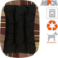 Cama para perro, motivo a rayas de ASPCA, micro tecnología, 28 por 20 por 8 pulgadas - BESTMASCOTA.COM