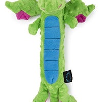 GoDog Skinny Dragons con protector para masticar, juguetes para perros de peluche duraderos con chirriadores - BESTMASCOTA.COM