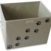 Feline Ruff - Caja de almacenamiento para juguetes de perro, tamaño grande Cesta de almacenamiento de juguetes para mascotas de 16.0 x 12.0 in con tapa. Cubo de lona plegable perfecto para juguetes y accesorios de gato. - BESTMASCOTA.COM