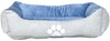 Long Rich Reversible Rectangle Pet Bed Dog Bed with Dog Paw Embroidery,Medium size, by Happycare Textiles - BESTMASCOTA.COM