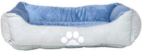 Long Rich Reversible Rectangle Pet Bed Dog Bed with Dog Paw Embroidery,Medium size, by Happycare Textiles - BESTMASCOTA.COM