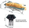 YEPHHO Cama plegable grande para mascotas, portátil, transpirable, de malla, para dormir, 46 pulgadas de largo - BESTMASCOTA.COM
