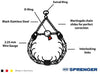 Herm Sprenger - Collar de entrenamiento para perro de acero inoxidable negro con cuello giratorio ultra Plus para mascotas, collar sin tirones para perros, collar de entrenamiento antitirones fabricado en Alemania - BESTMASCOTA.COM