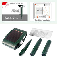 Humutan Repelente ultrasónico para perros, alimentado por energía solar e impermeable sensor PIR repelente para gatos, perros, pájaros y mofones y más - BESTMASCOTA.COM