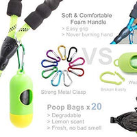 BAAPET Correa antideslizante para perro de 6 pies, antiasfixia con cubierta de cuerda duradera mejorada y asa acolchada cómoda para perros grandes, medianos y pequeños entrenamientos con bolsas de caca y dispensador - BESTMASCOTA.COM