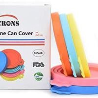 SACRONS-Can Covers/Universal Silicone Can Lids for Pet Food Cans/Fits Most Standard Size Dog and Cat Can Tops/100% FDA Certified Food Grade Silicone & BPA Free - BESTMASCOTA.COM