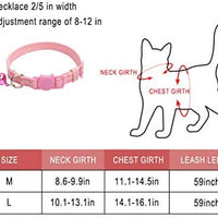 BINGPET Arnés para gato con correa y cuello para caminar, a prueba de escape, con correa de 59 pulgadas – Arneses de chaleco suave ajustable para gatos de tamaño mediano grande - BESTMASCOTA.COM