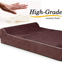 Cama para perro de espuma de memoria ortopédica de alta calidad de 7 pulgadas de grosor con almohada y funda extraíble fácil de lavar con parte inferior antideslizante. Incluye forro impermeable para perros grandes. - BESTMASCOTA.COM