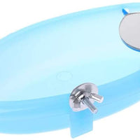 Baño de pájaros con espejo juguete para mascotas pequeño loro mediano parakeet cockatiel conure Budgie Lovebird Finch Canaria Gris Cockatoo Amazon Jaula Ducha Bañera Alimentador de Alimentos - BESTMASCOTA.COM