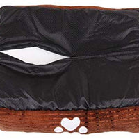 Long Rich Reversible Rectangle Pet Bed Dog Bed with Dog Paw Embroidery,Medium size, by Happycare Textiles - BESTMASCOTA.COM