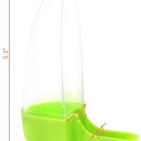 Jmxu's Bird Feeder and Drinker Set, Clear Plastic Seed &Water Dispenser, 7 Days Capacity, Fits Most Cage, Automatic Feeding for Parrot Parakeets Canaries Finches Budgie (2 Pack) - BESTMASCOTA.COM