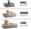 BarkBox - Cama de espuma viscoelástica para perro, alivio de articulaciones ortopédicas de felpa, 2 – 1 caja o cama de almohada, lavable a máquina + funda extraíble; forro impermeable, incluye juguete chirriador - BESTMASCOTA.COM